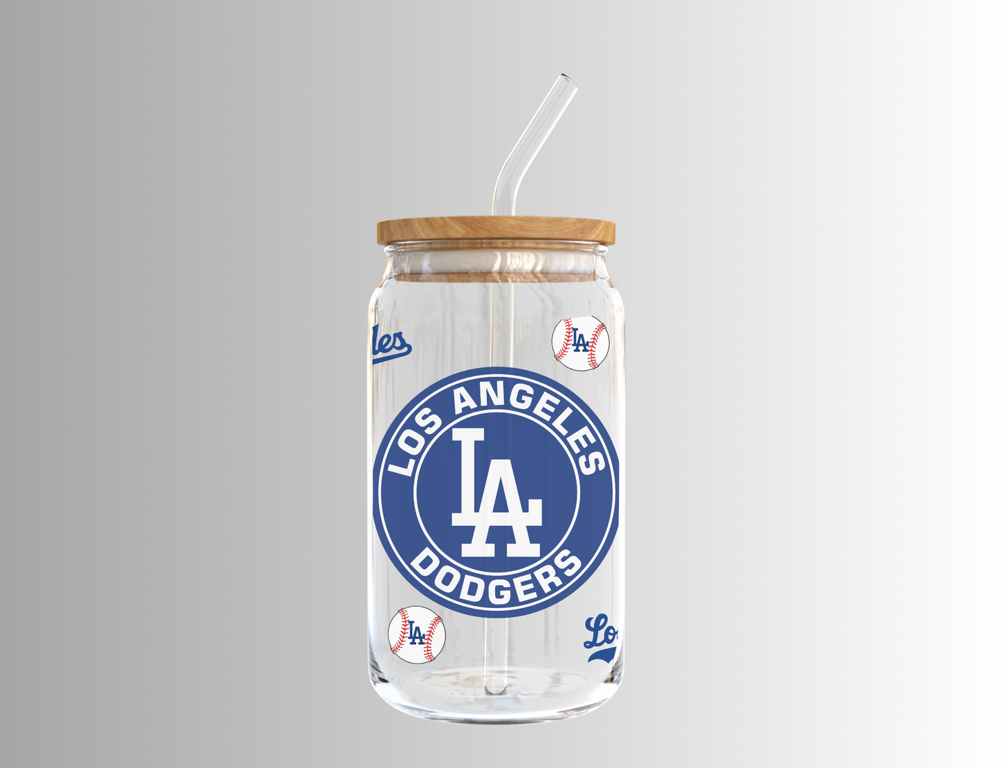 LA Dodgers 16oz Libbey Glass Can