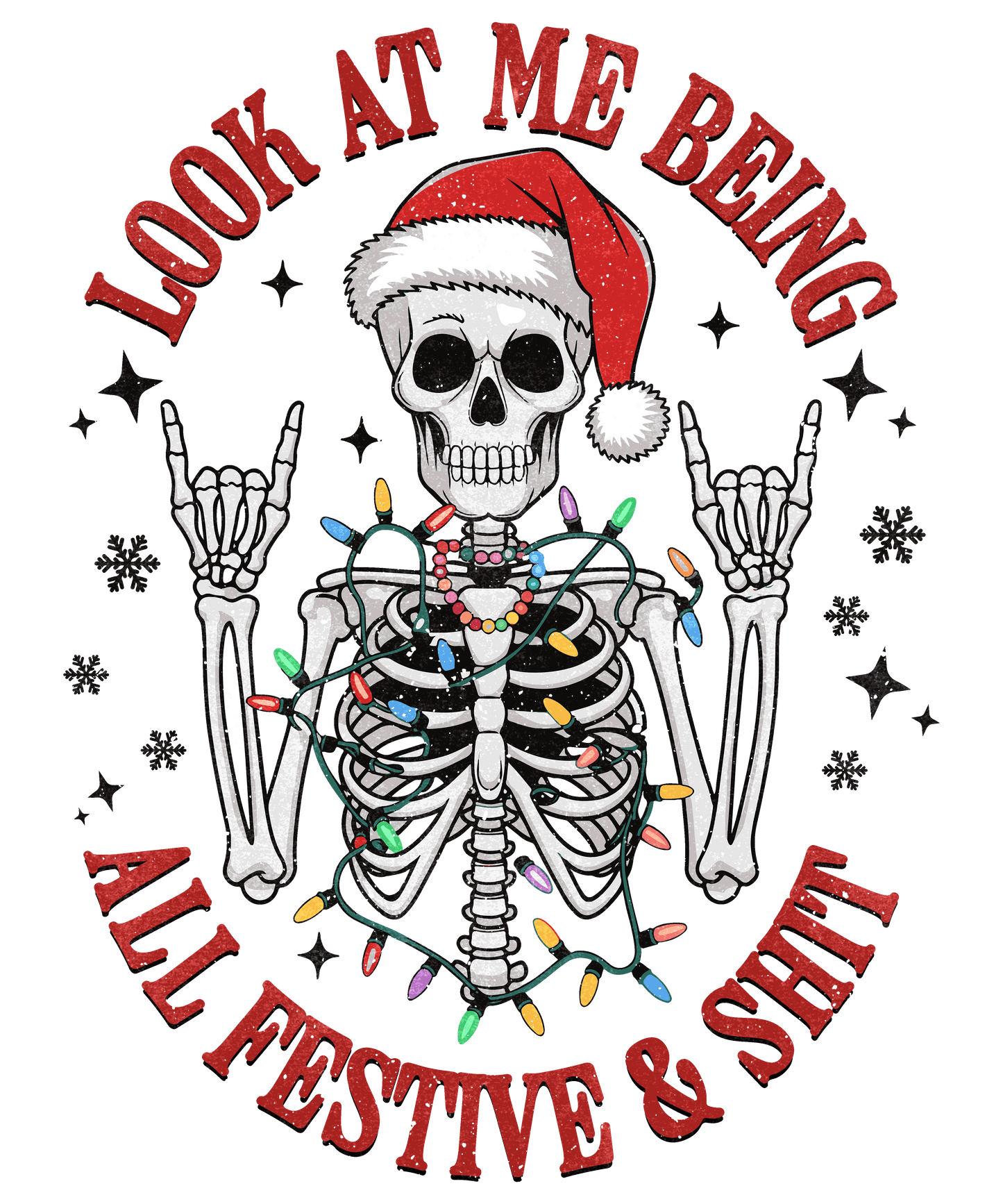 Funny Christmas Skeleton Look