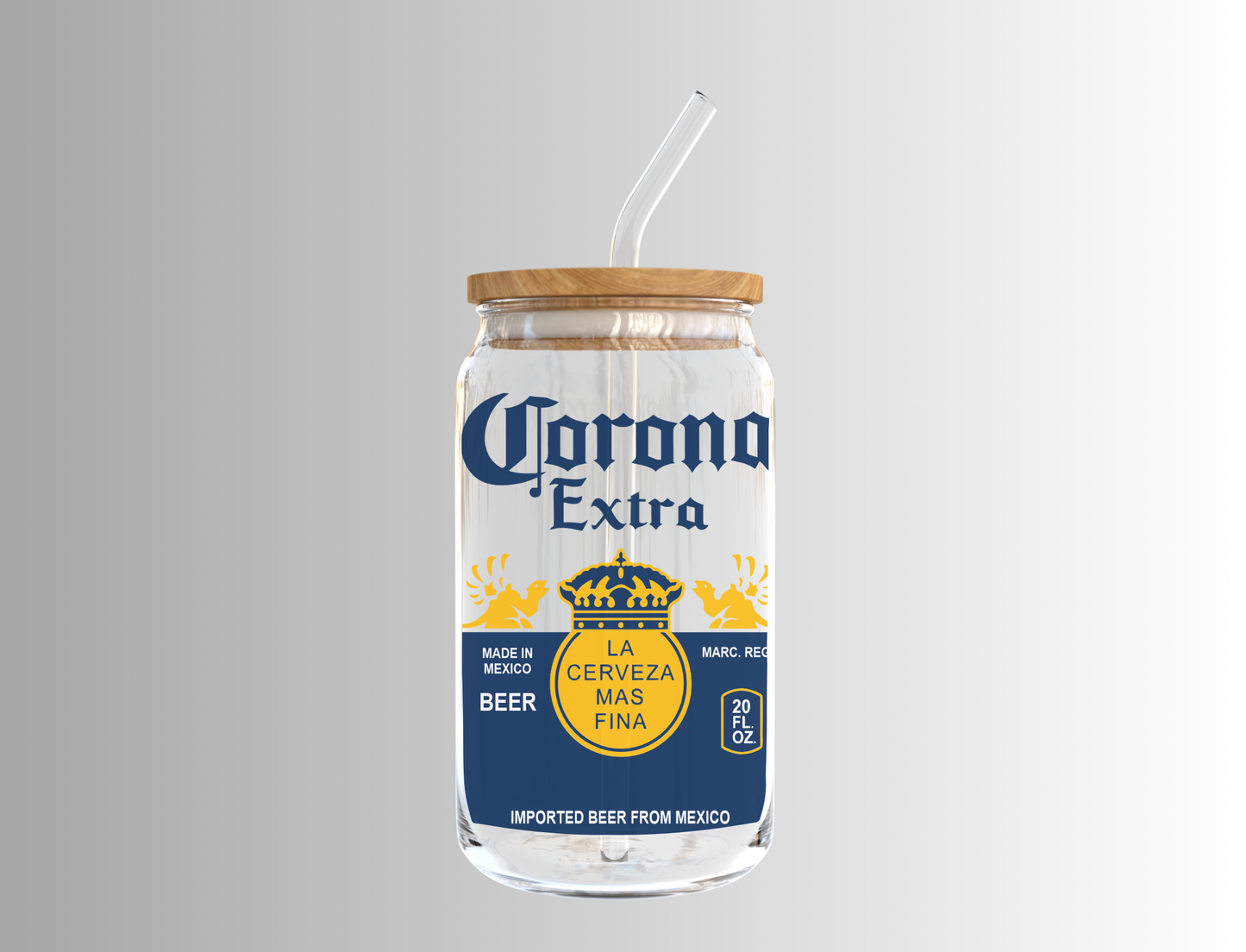 Corona Extra 16oz Libbey Glass Can