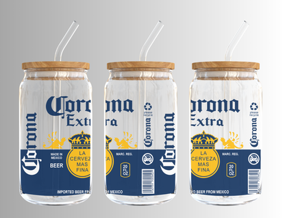 Corona Extra 16oz Libbey Glass Can