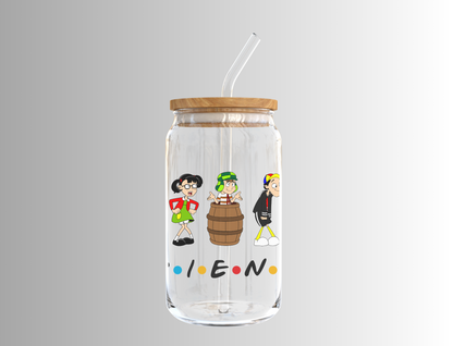 El Chavo And Friends 16oz Libbey Glass Can